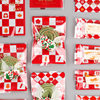 New Year festive plaid bag thickened biscuit bag snowflake candy fruit bag toffee bag Black Sesame raw milk soft cake