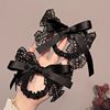 High-End Black Lace Ribbon Bow Hair Rope Women's New Hair Tie French Accessible Luxury Niche Ball Hair Accessories