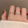 Butterfly Zircon Open Ring Women's 2024 New Explosive Cold Style Finger Ring Light Luxury Niche Design Sense Ring
