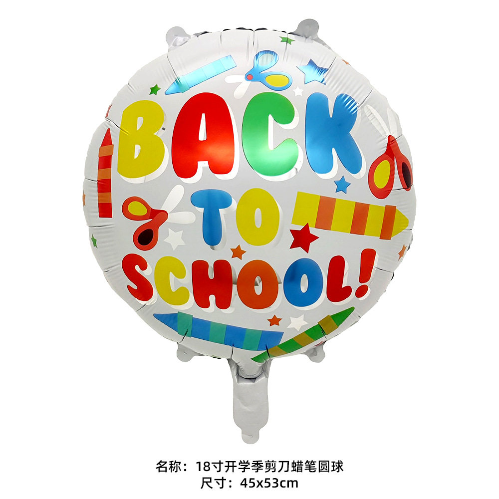 Cross-border Back-to-school Season Balloon Crayon Box Bag Pencil Shape Aluminum Film Balloon Opening Party Welcome to School Decoration