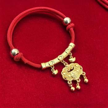 Cat Necklace Ancient Sha Gold Dog Bell Fu Lock Fu Brand Neck Ring Spring Festival New Year Pet Collar Small Accessories