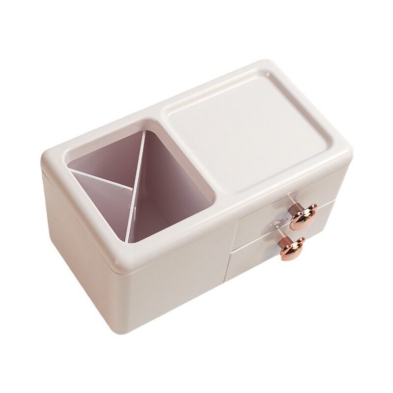 DIY Pen Holder Plastic Storage Box Dust-Proof Drawer-Type Ins Desk Compartmentalized Export Layered Storage