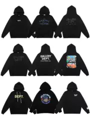 Wholesale Export Cross-Border Gallery Dept Trendy Brand Letter Printed Terry Loose Hooded Sweatshirt for Men and Women