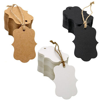 Cross-border hot Kraft paper gift blank label tag empty with party holiday gift decoration