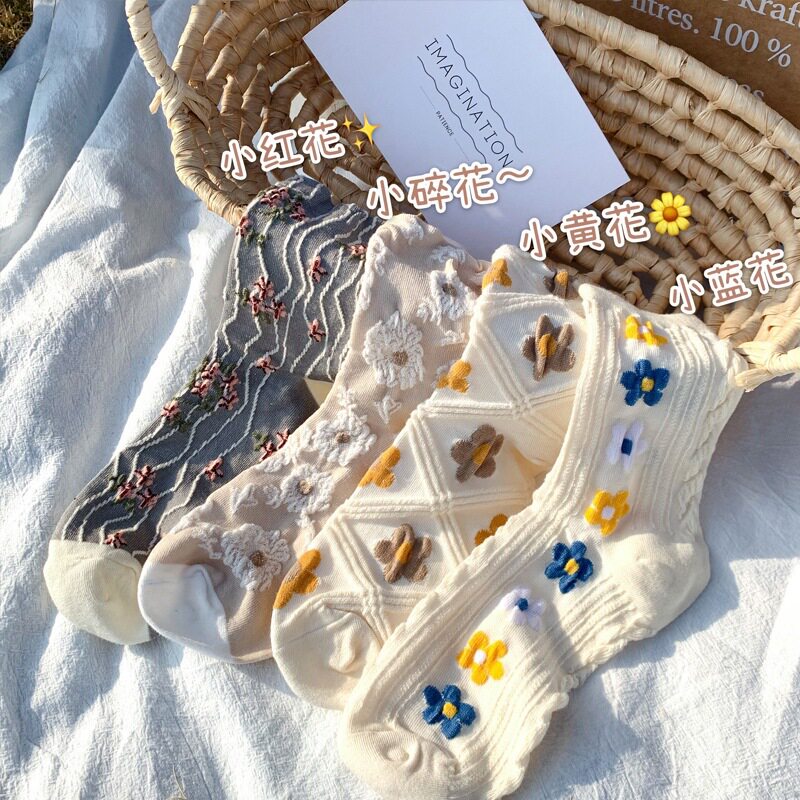 Student girl mid-calf socks spring and summer series ins tre...