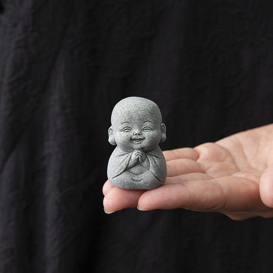 Creative Four Small Monk Home Decoration Desktop Tea Pet Decoration Micro Landscape Landscaping Crafts Gift