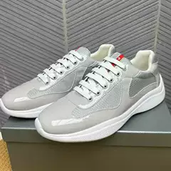 High-Quality Guangzhou Foreign Trade Cross-Border P Brand America Cup Genuine Leather Men's Sports Shoes, Patent Leather Lace-Up, Wear-Resistant Casual Shoes