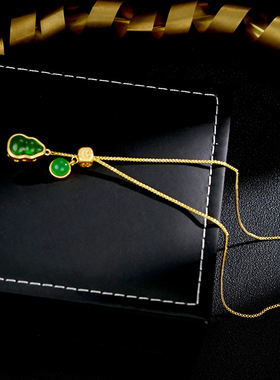 新中式项链铜合金锁骨链女水晶