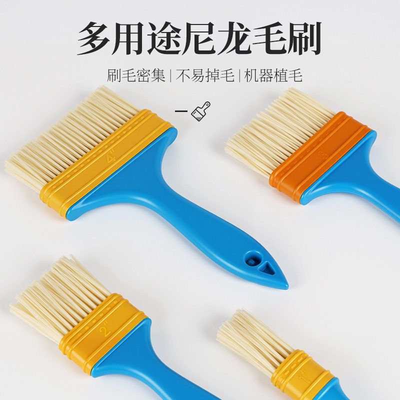 Plastic Nylon Brush Industrial Implantation Non-Shedding Brush Cleaning Dust Removal Paint Painting Barbecue Nylon Brush