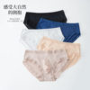 New Men's Underwear Ice Silk Sexy Soft Lace 3D Convex Bag Single Layer Translucent Briefs Wholesale