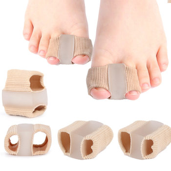 Toe splitting device thumb valgus big foot bone overlapping toe separator men's and women's fiber double hole toe set orthosis