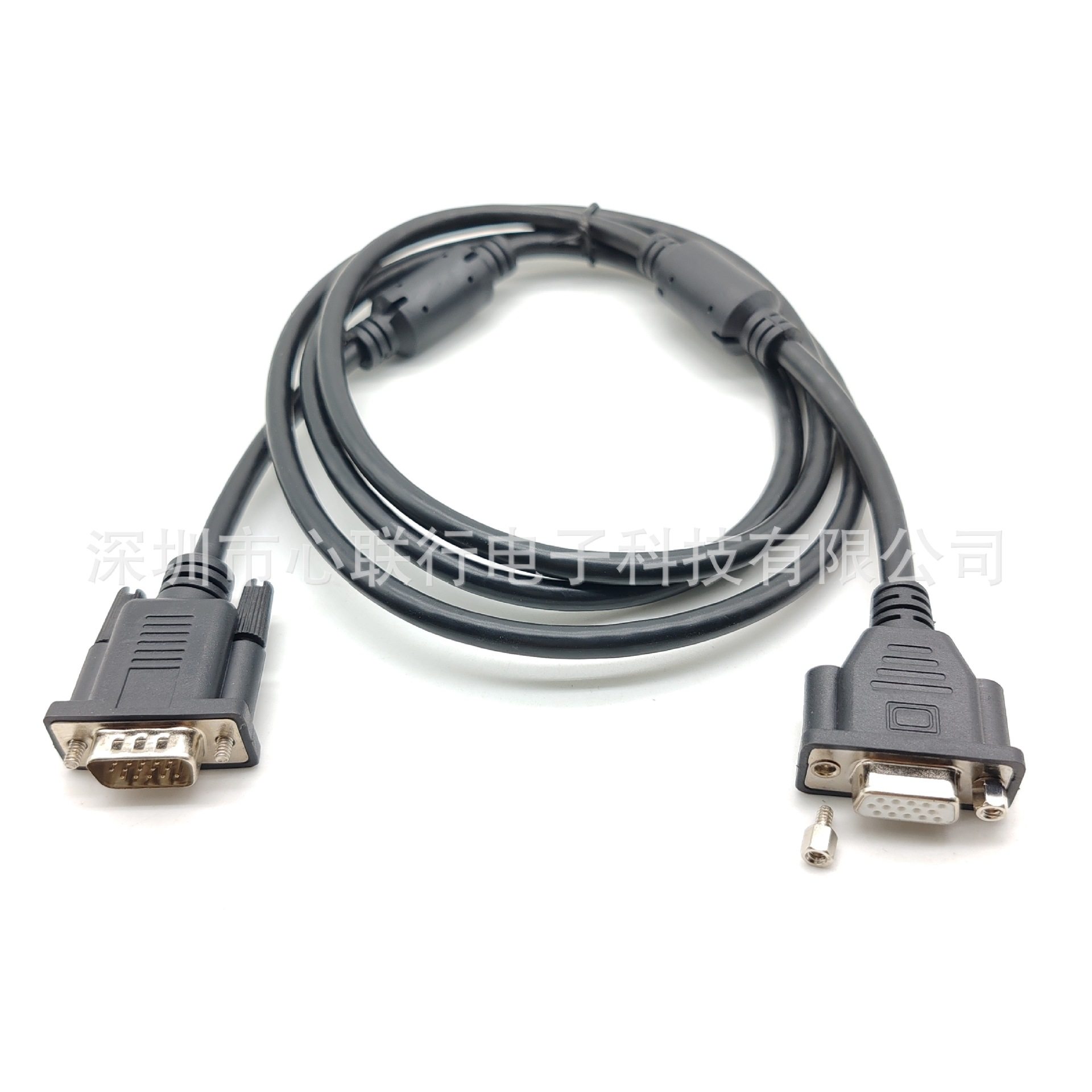 Heart link line pure copper computer VGA cable male to female nut double magnetic ring computer monitor host HD extension