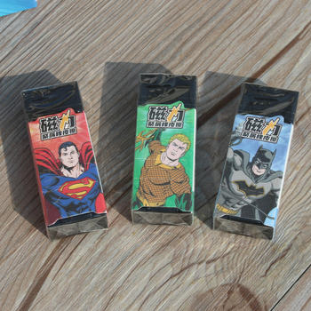 Deli VP118 Primary School Student Justice League Magnetic Eraser Soft Easy to Erase Student Cartoon Eraser Pencil Eraser