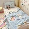 Category a Ins Cartoon Patch Embroidered Cat Milk Plush Blanket Office Sofa Cashmere Kidsren's Air Conditioning Blanket