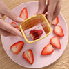 Strawberry Slicer Cutting Fruit Platter Vegetable Banana Press Stainless Steel Fruit Cutter Creative Kitchen Slicing Tool