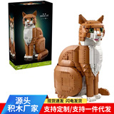 Трансграничная совместимость с конструкторами серии Lego CREATIVE IDEAS, собранными из 21376 строительных блоков, игрушки с оранжевым котом для мальчиков и девочек оптом
