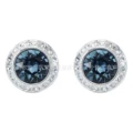 Sapphire crystal roman white gold stud earrings