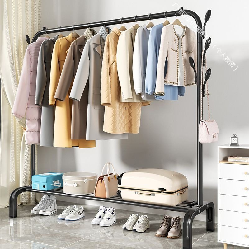 Telescopic Clothes Drying Rack Floor-Standing Room Bedroom Popular Clothes Hanging Rod Adjustable Adjustment Cool Clothes Rack Home Balcony Clothes Rack