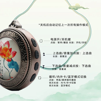 New Rechargeable Card Pendant MP3 Portable Retro Colorful Slideshow Home Music Player