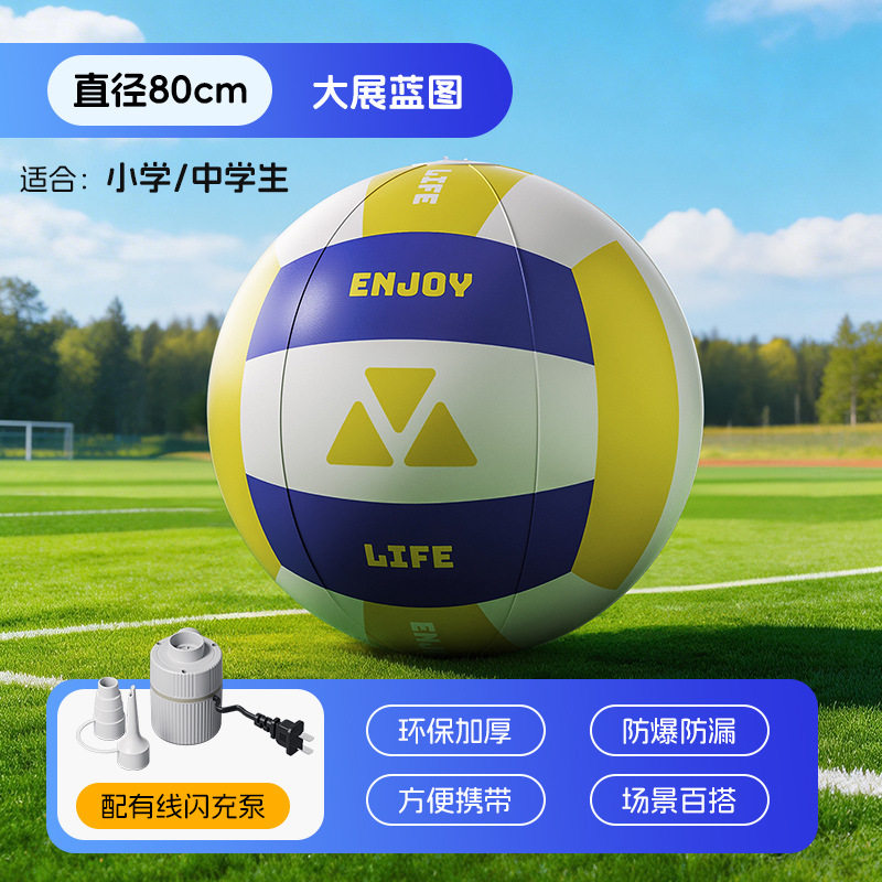 巨型充气沙滩球户外草地学校幼儿园趣味运动会足球排球活动大球代