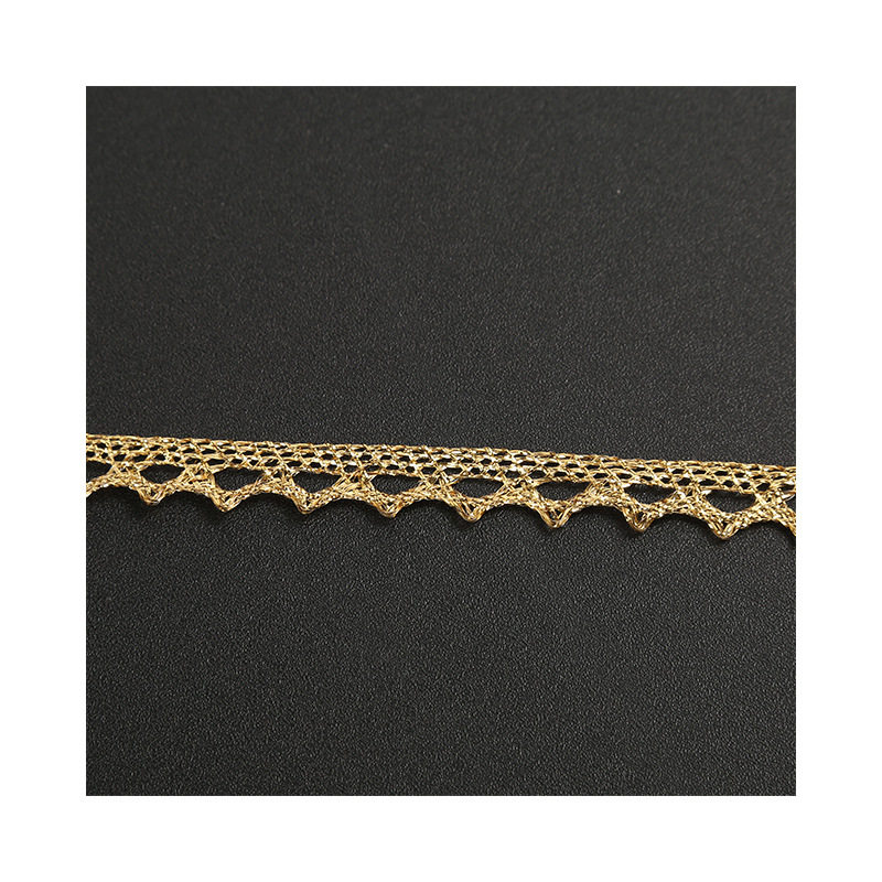 1cm gold and silver silk lace accessories hollow embroidery wedding dress skirt skirt lace decorative design TNM001