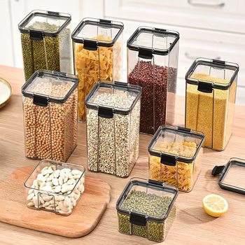 Grain Sealed Box Dry Goods Storage Box Grain Rice Noodles Food Storage Storage Tank Kitchen Moisture-proof Sealed Tank