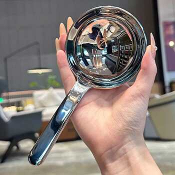 [for the Boss'S Own Use] High-Quality Stainless Steel Thick, Short-Handled, Large Round Spoon, Large-Head Soup Serving Spoon, Rice Noodle Spoon