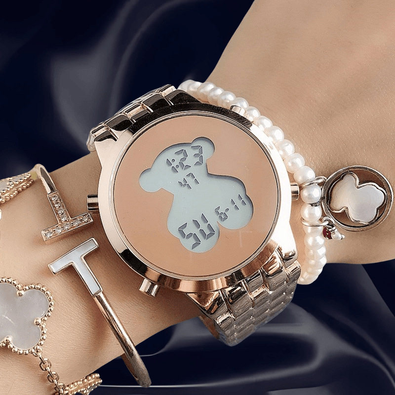 New Style Watch Fashion Outdoor Casual Alloy Fashion Watch Multi-functional Sports Student Electronic Watch Fashion Women's Watch