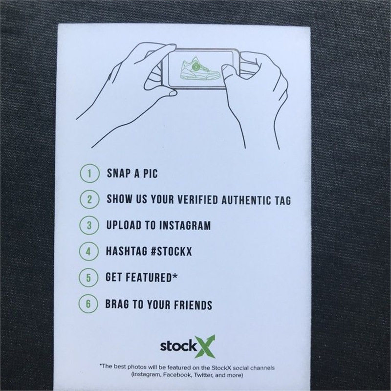 Stock X green card green fork anti-adjustment bag buckle x tag accessories pendant shoe buckle