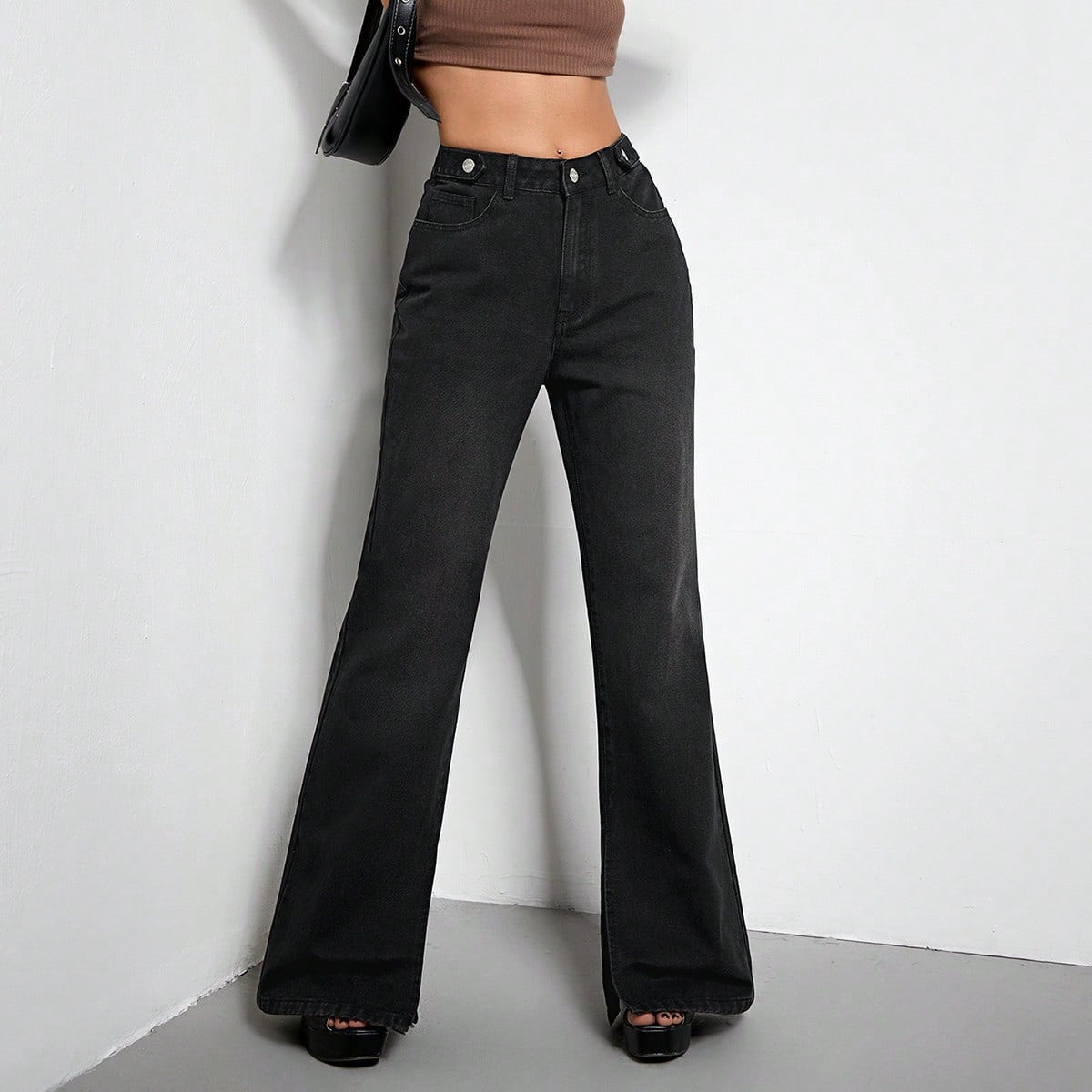 Loose Fit High Waisted Straight Leg Jeans Flattering Design Comfortable Fabric Versatile Style Wholesale Available