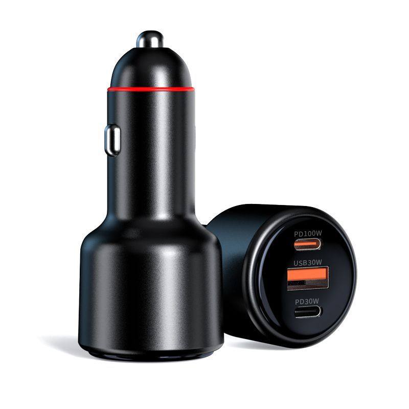 Car Charger Pd100W Super Fast Charging Multifunctional Cigarette Lighter Adapter for Cars, One-To-Two Conversion Plug, Flash Charging