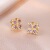 Серьги с фиолетовой звездой E1099