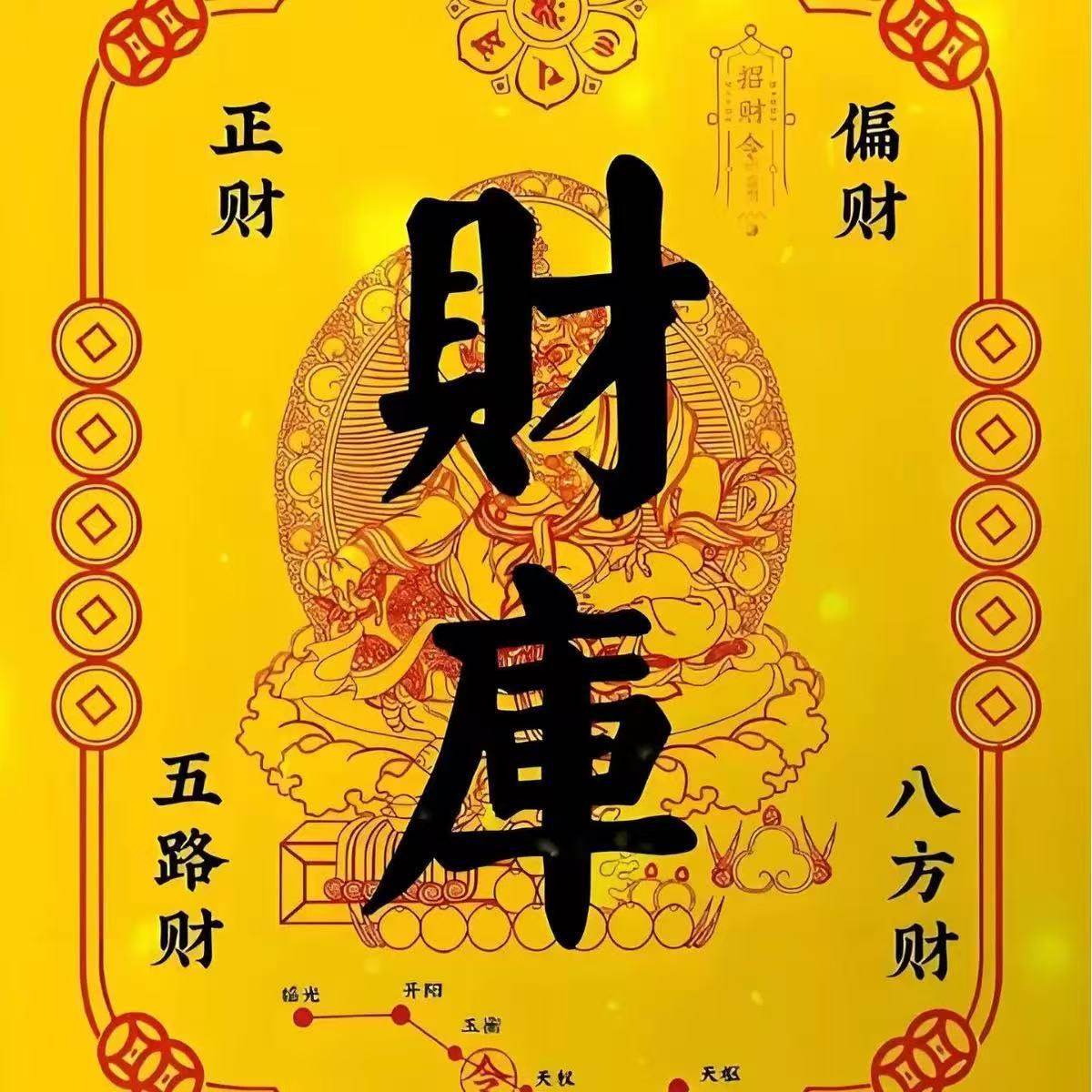 Five-Way God of Wealth Ornaments, Wealth Photo Frame, Twelve Zodiac Signs, Gold Ingot, Gold Key, Refrigerator, Ancient Decoration