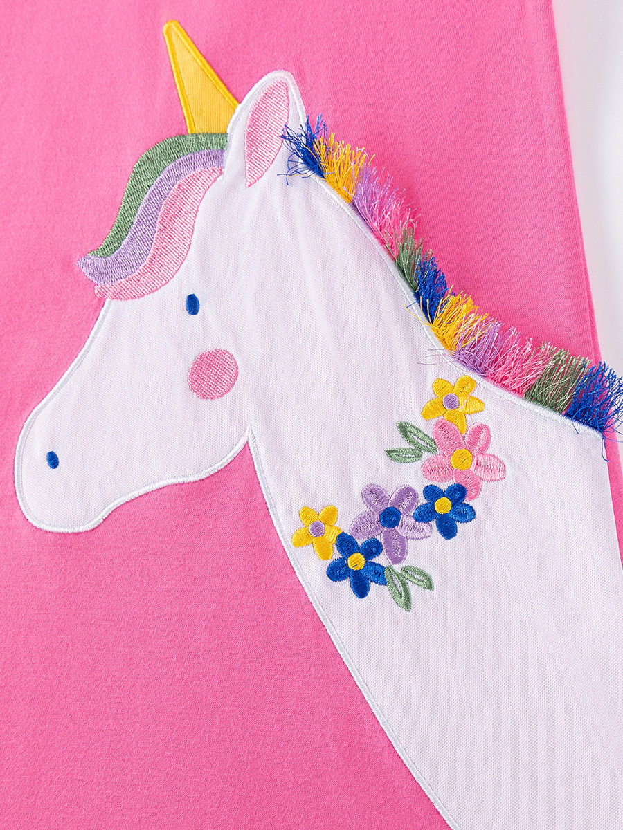 Custom-made Kids' Dress Wholesale, Autumn Long-sleeve Girls' Dress, Cartoon Cotton Kids' Dress