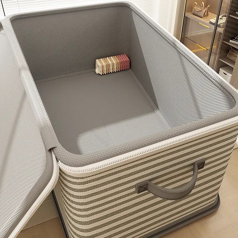 Storage Box Large Capacity Clothes Quilt Zipper Fabric Storage Box Foldable Storage Box Storage Box Storage Basket
