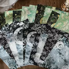 Language idle large size material paper universe mystery series can tear retro hand account pain bag base decorative wall paper