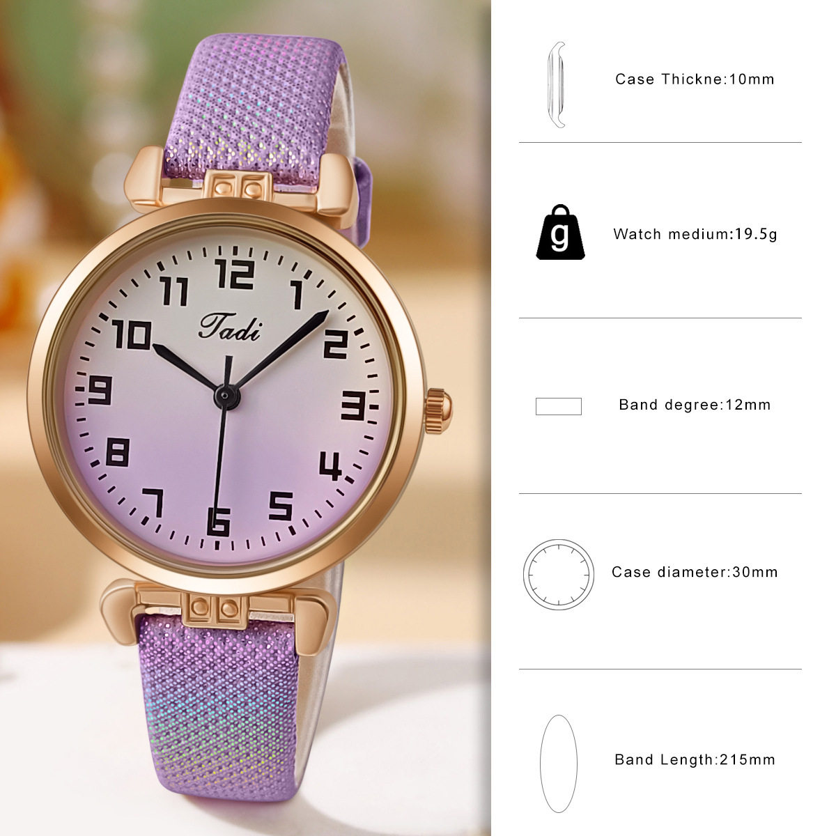 New Sweet Fashion Belt Quartz Student Watch Fashion Cute Small Dial Thin Strap Candy Color