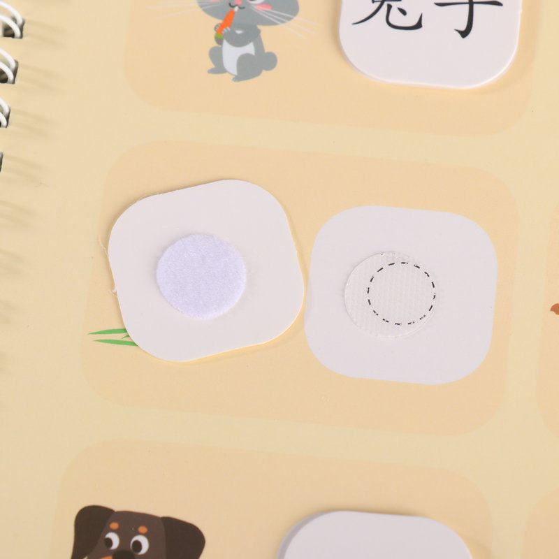 Quiet book DIY self-adhesive Velcro Amazon cross-border transparent round adhesive strong seamless dot Velcro