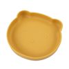 Children's Feeding Tableware Food Grade Baby Food Supplementation Suction Bowl High Temperature Resistant Drop Resistant Silicone Cartoon Baby Baby Bear Plate