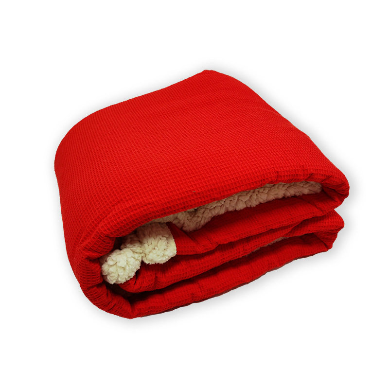 Cross-Border Amazon Double-Layer Thickeneded Cashmere Cotton Waffle Blanket Office Lunch Break Blanket Customization