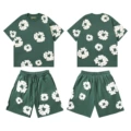 Short-sleeved suit [dark green]