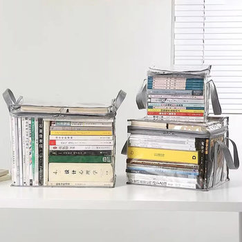 Transparent Visible Thickened Student Home Book Storage Box Storage Box Large Capacity Storage Waterproof Storage Box