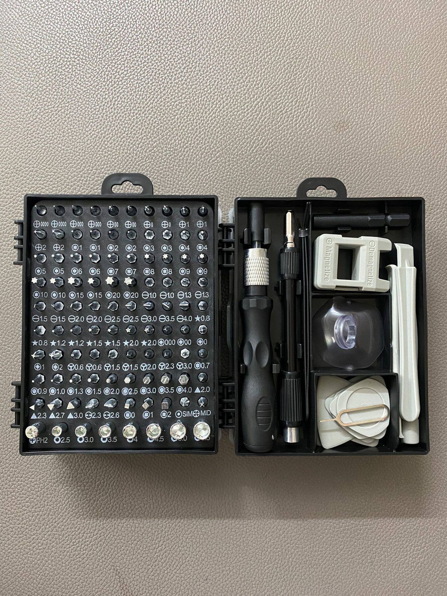 跨境热销115合一螺丝刀工具套装手机维修多功能精密工具螺丝批头
