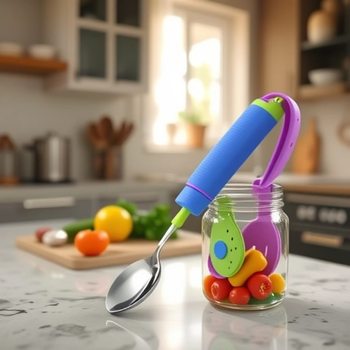 Ready-Made Food-Grade Anti-Shake Spoon, Anti-Spill Fork, Tableware for the Elderly, Elderly Supplies, Silicone Anti-Fall New Product