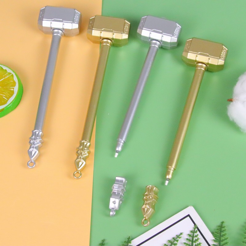 Cute hammer gel pen creative stationery student prize gift writing tool water-based Pen high-looking signature pen