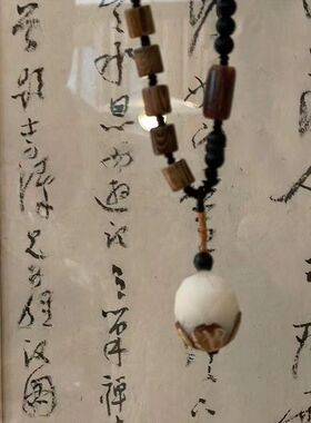 新中式木珠菩提项链枯木逢春长款女复古小众设计感古风网红饰品