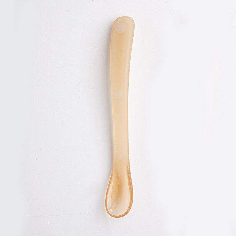Baby silicone soft spoon newborn spoon baby feeding silicone soft head spoon safety soft spoon factory wholesale