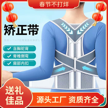 Correction Belt for Sitting Posture Correction, Adult Back Correction, Strong Back Correction, Shoulder Correction Belt, Two-In-One Hunchback Corrector