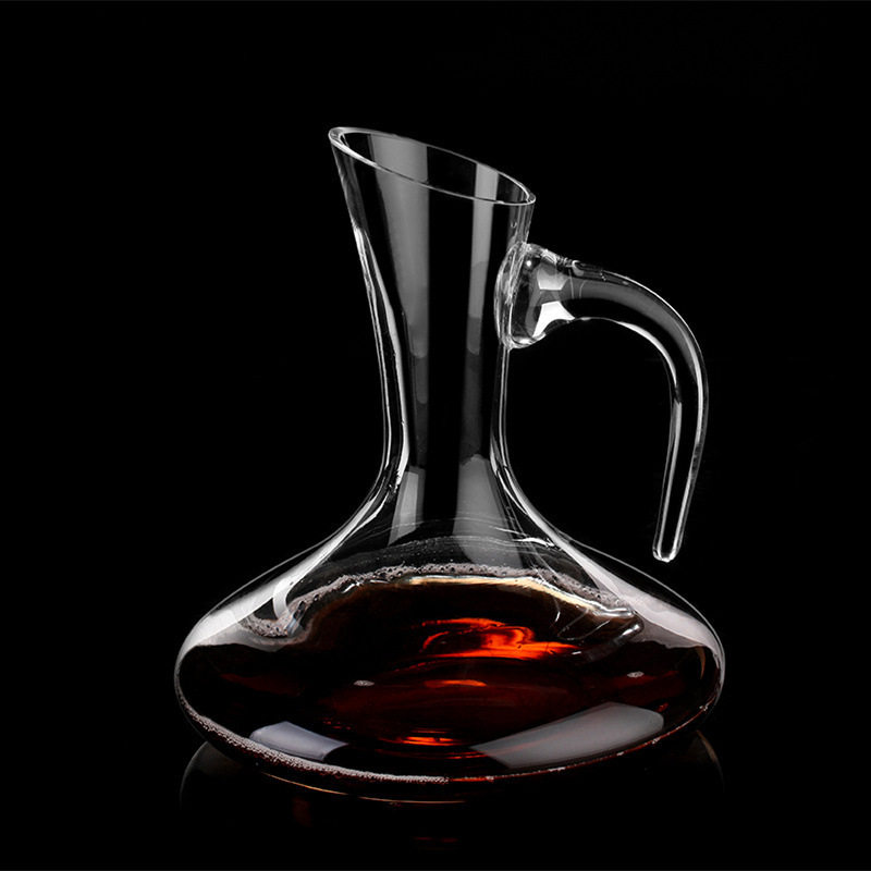 Lead-Free Crystal Red Wine Decanter, Creative Red Wine Divider with Handle, Household Wine Jug, Hotel Wine Set