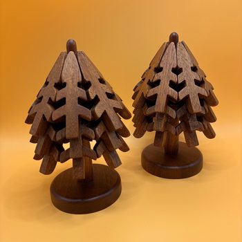 Ebony, Black Walnut, Creative Snowflake Shape Heat Resistant Dining Table Mat, Christmas Housewarming Gift